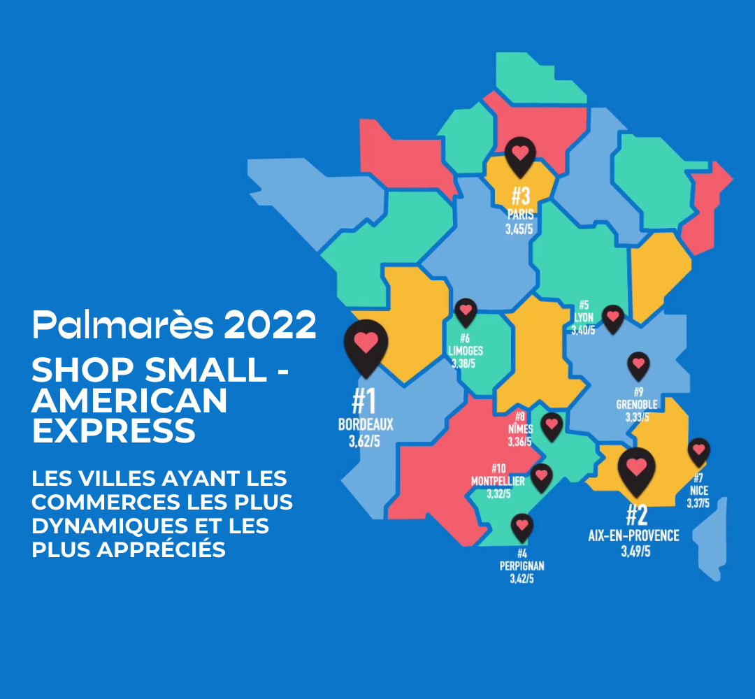 Palmarès 2022 Top 10 villes ayant les commerces les plus dynamiques et appréciés