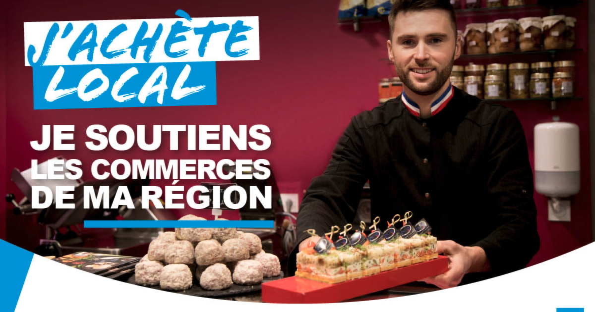 Campagne commerce de proximité J'achète local Auvergne Rhone Alpes