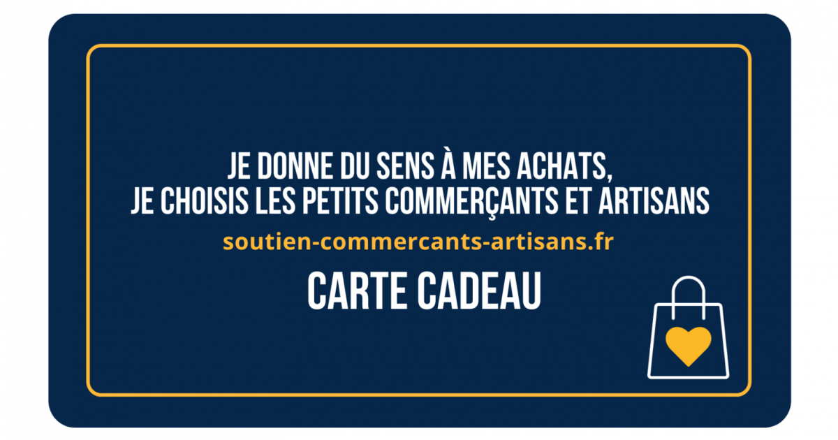 Carte Cadeau Soutien-Commercants-Artisans.fr
